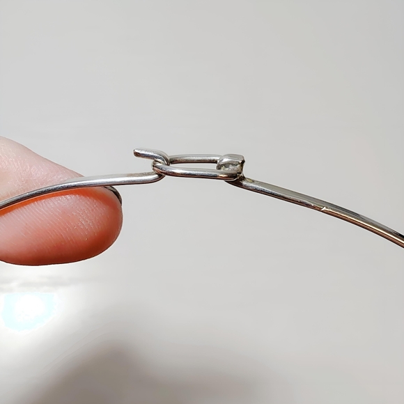 Vintage MEXICO Solid Sterling Silver Collar Choker Necklace 16.5" - Picture 5 of 10